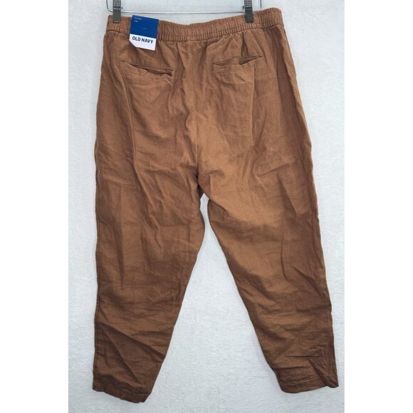 Old Navy Women's Rust Tapered Linen Pant Size Large NWT - Picture 6 of 8